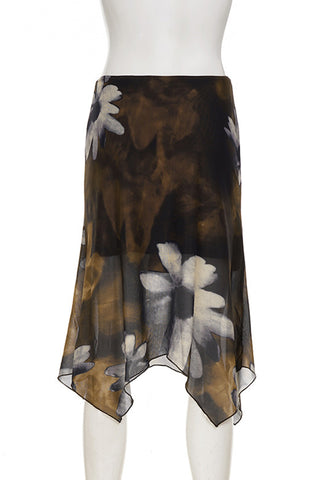 Floral Print Midi Skirt