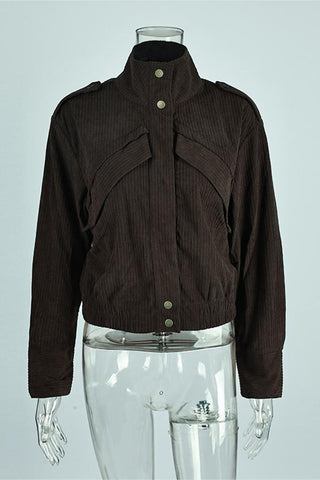Chic High-Collar Fashion Jacket
