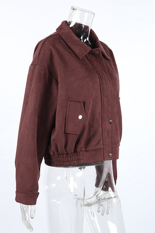 Chic Zip-Up Collar Jacket