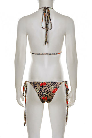Trendy Tie-Front Bikini Set