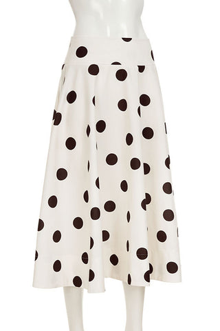 Polka Dot Midi Skirt