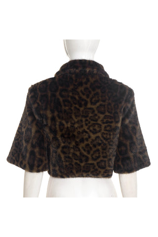 Cropped Leopard Print Jacket