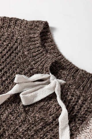 Stylish Patchwork Knit Sweater