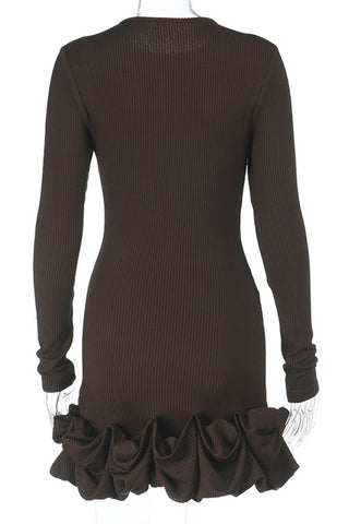 Ruffle-Hem Casual Dress