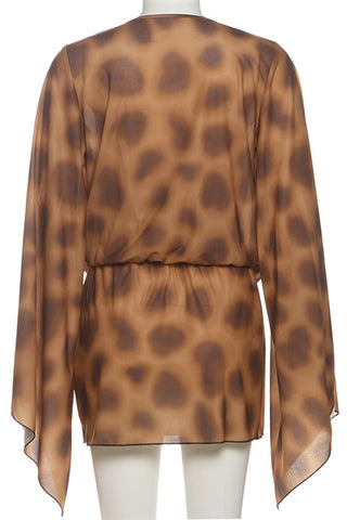 Deep-V Drape Casual Dress