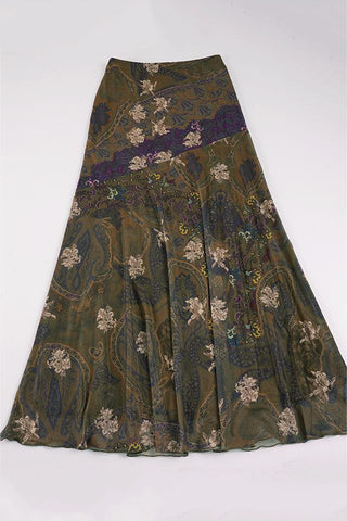 Elegant Patterned Maxi Skirt