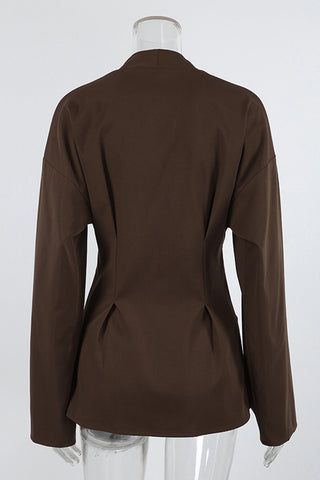 Tailored Button-Front Blazer