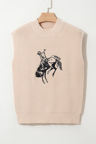 Western Graphic Sweater Vest
