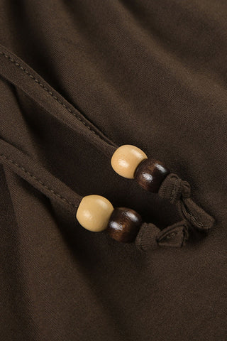 Beaded Tie-Shoulder Tank Top