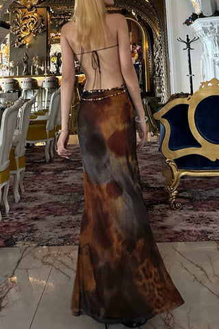 Cutout Animal Print Sundress