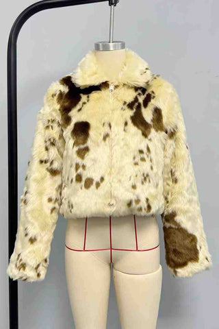 Faux Fur Patterned Jacket