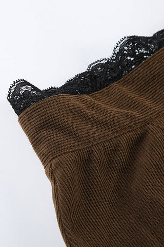 Lace Trimmed Midi Skirt