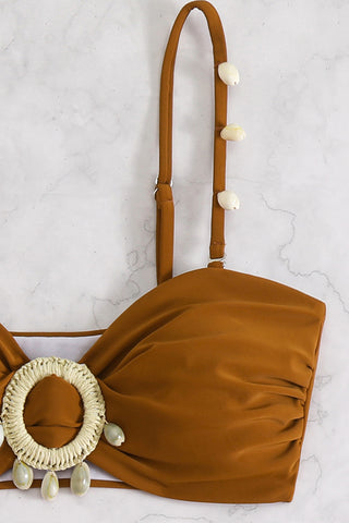 Shell Ring High-Waist Bikini Set