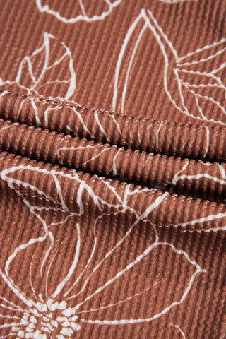 Floral Drawstring Sweatshirt