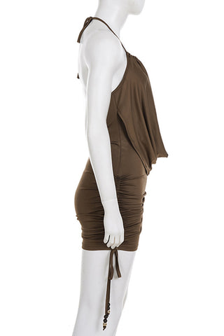 Halter Open-Back Casual Dress