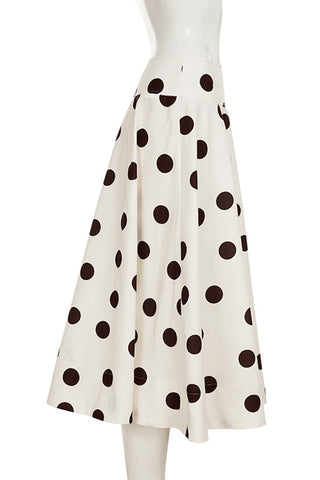 Polka Dot Midi Skirt