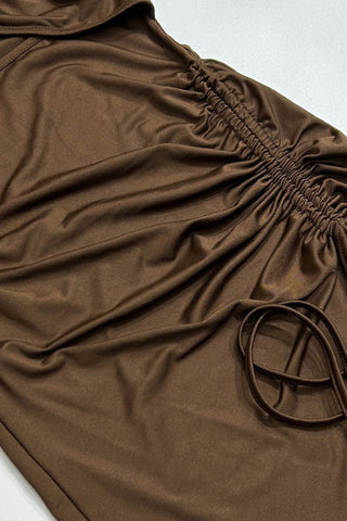 Halter Cutout Evening Dress