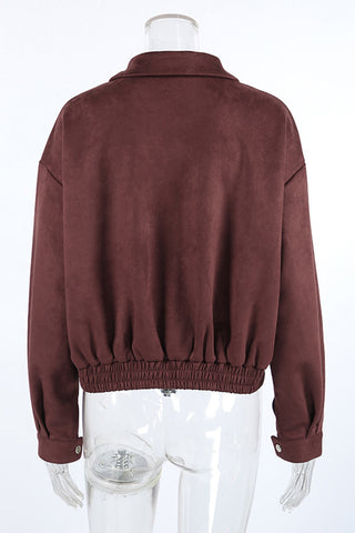 Chic Zip-Up Collar Jacket