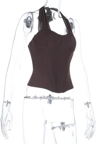 Halter Neck Corset Tank