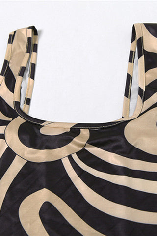 Abstract Patterned Casual Dress