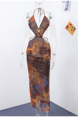 Cutout Animal Print Sundress