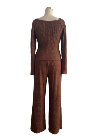 Elegant Button-Accent Pants Set