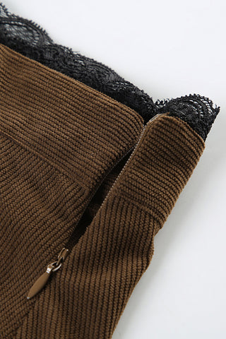 Lace Trimmed Midi Skirt