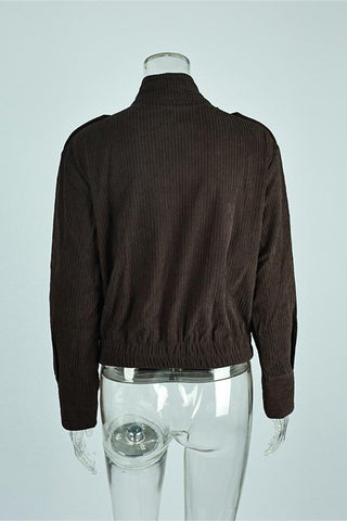 Chic High-Collar Fashion Jacket