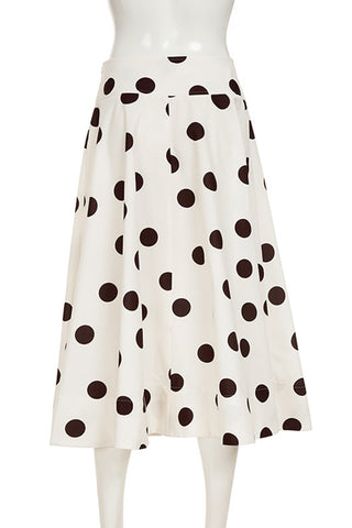 Polka Dot Midi Skirt