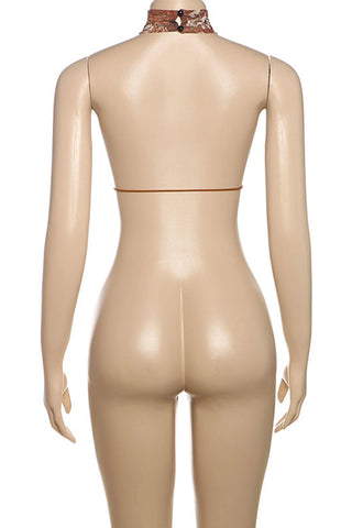 Halter Neck Tie-Waist Tank Top