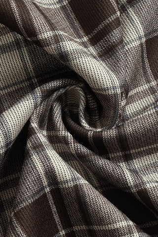 Strapless Plaid Skirt Set