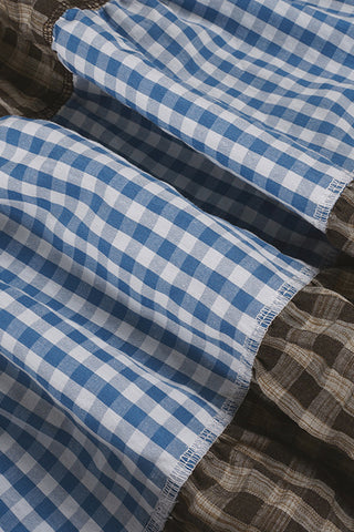 Tiered Gingham Maxi Skirt