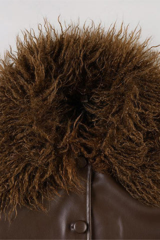 Fur Collar Leather Jacket