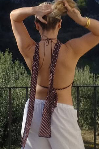 Polka Dot Halter Tank Top