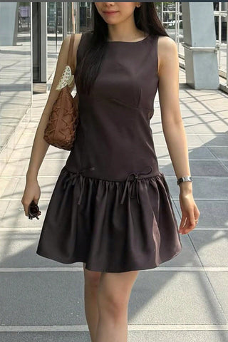 Sleeveless Flare Hem Casual Dress
