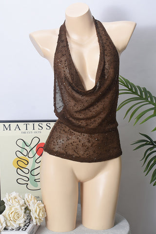 Draped Halter-Neck Camisole