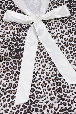 Tie-Front Casual Dress with Pattern