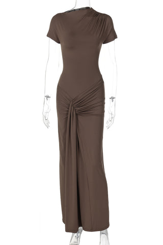 Elegant Dress with Ruched Detail