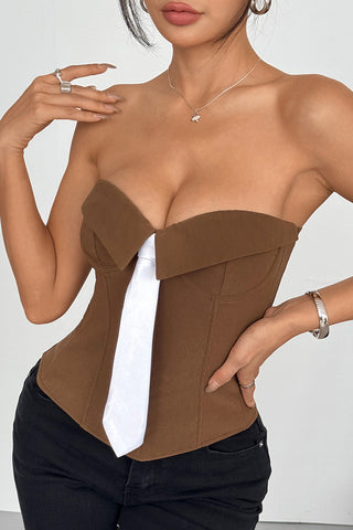 Chic Tie-Front Corset Top