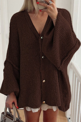 Oversized Button-Front Cardigan