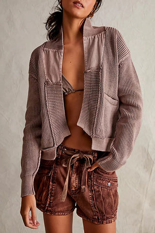 Open-Front Cozy Knit Cardigan