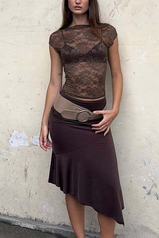 Lace Overlay T-Shirt