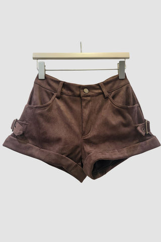 Stylish Folded-Hem Casual Shorts