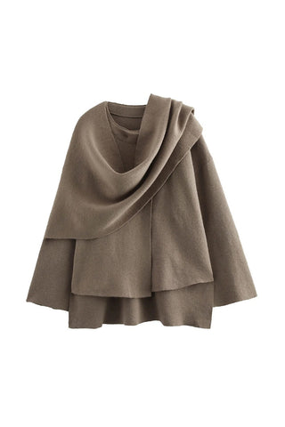 Layered Draped Cardigan