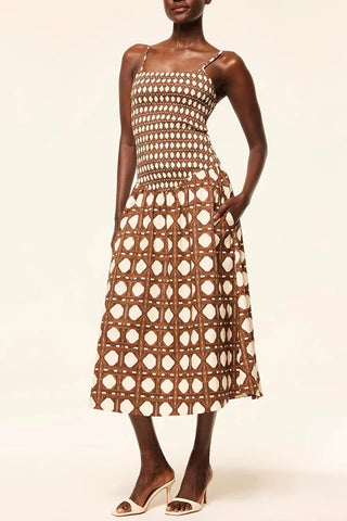 Sleeveless Geometric Print Dress