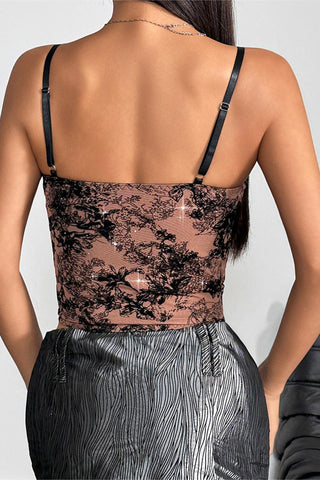 Lace Overlay Corset Tank