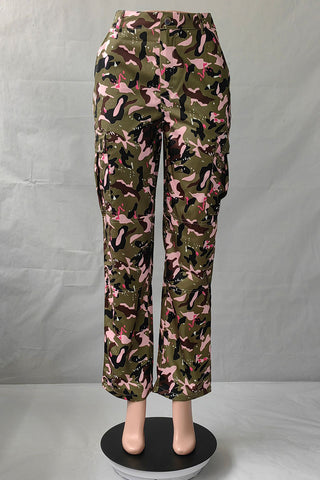 Splash Print Casual Pants