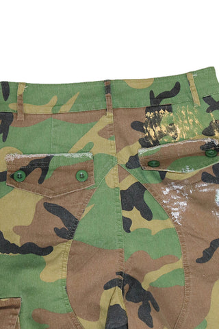 Distressed Camouflage Casual Pants