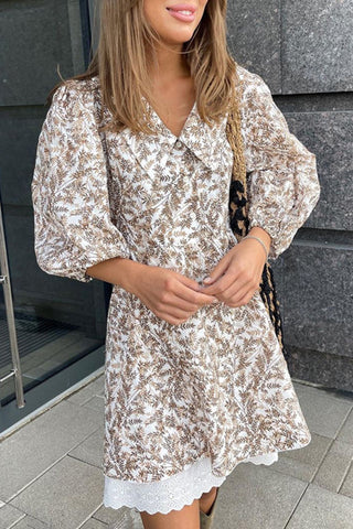 Puff Sleeve Floral Mini Dress