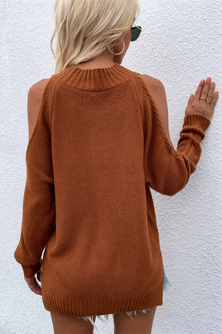 Chic Cold-Shoulder Sweater